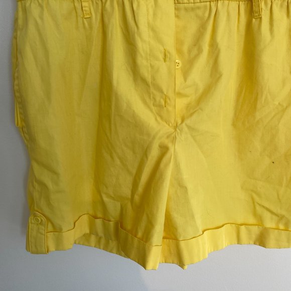 Vintage 1980s 60s 70s Yellow Romper Shortall Playsuit Medium 6 8 - Picture 6 of 7